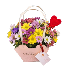 Cartera Rosa de Flores de Estación