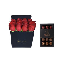 12 Rosas En Caja Mas 15 Bombones