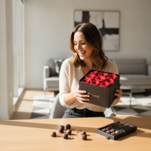 Caja por 9 Rosas Mas bombones