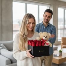 Box 15 Rosas Mas Oso de Peluche