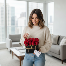 Box Cartera por 12 Rosas