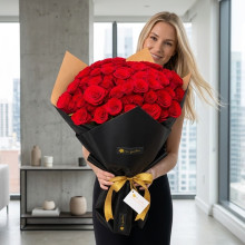 Ramo en Cono por 100 Rosas  Luxury
