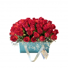 Box cartera Tiffa x 50 Rosas