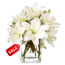 Moderno y original arreglo con liliums