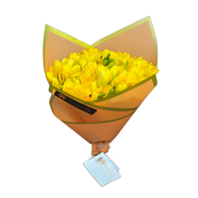 Ramo Grande de Fresias Amarillas en Cono