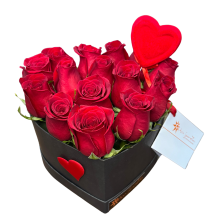 Box Corazon por 15 Rosas